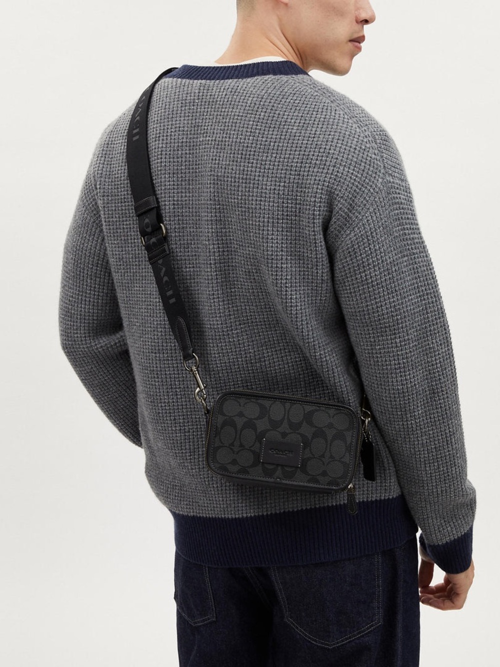 Wyatt Coach Men's Signature Crossbody Bag in Black